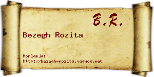 Bezegh Rozita névjegykártya